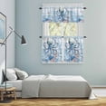 thumbnail image 6 of Blue Octopus Kitchen Curtains Valances and Tiers Set of 3 Ocean Coral Starfish Tier Curtains and Valance with Rod Pocket for Small Windows, 27.5"x24", 6 of 9