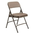 thumbnail image 5 of (Pack of 4) NPS® 2200 Series Fabric Upholstered Double Hinge Premium Folding Chair, Russet Walnut, 5 of 8