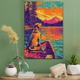 thumbnail image 2 of Bavarian Mountain Scent Hound Dog Stretched Canvas Size 8x12 Fishing Canvas – Cute Bavarian Mountain Scent Hound Canvas Wall Art of Puppy Playing Fishing, Perfect for Dog and Sports Fans, 2 of 5