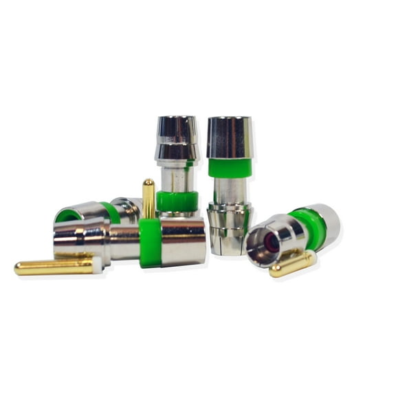 50 pack Audio Video RCA Compression Connector for RG59 Coaxial Cable CCTV