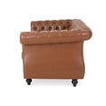 thumbnail image 4 of Silverdale Causeuse Traditionnelle Chesterfield, Brun Cognac et Brun Foncé, 4 of 8