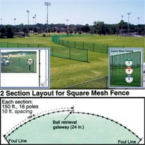 SSN 1196795 Outfield Fencing 150 ft. Roll, Blue