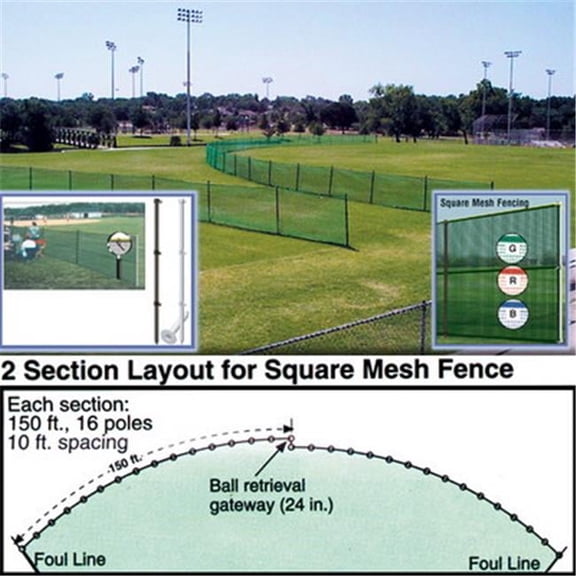 Outfield Fencing 150 ft. Roll, Blue