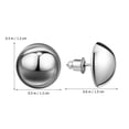 thumbnail image 2 of FONDOTIN 1 Pair Tiny Button Stud Ccb Half Ball For Women Casual, 2 of 6