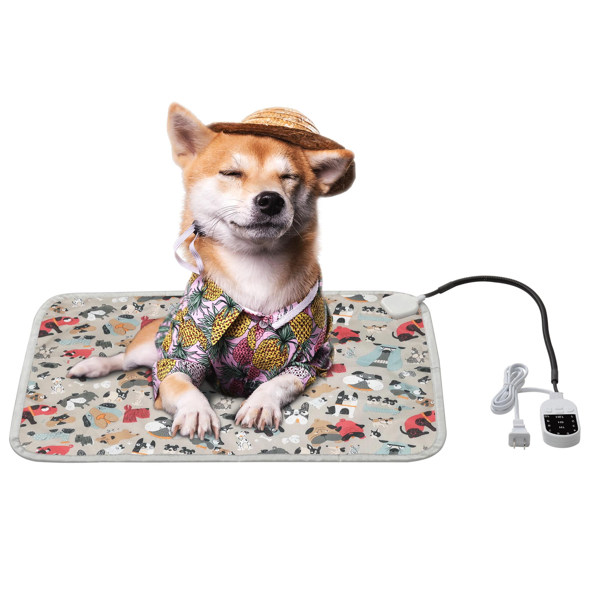 Yescom Pet Heating Pad Temperature Adjustable Warming Mat with Timer Cat Dog 