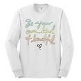 thumbnail image 2 of Positivity saying Pop Culture Mens Long Sleeve Shirt, White, Medium, 2 of 3