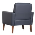 thumbnail image 6 of Lohoms Modern Faux Leather Accent Chair, Upholstered Living Room Arm Chairs Single Sofa, PU Leather Armchair Club Chair Rest Seat, Navy Blue, 6 of 6