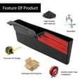 thumbnail image 4 of 2 Pack Car Center Console Organizer Self-Adhesive Auto Armrest Side Storage Box Car Interior Container, 4 of 9