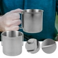 thumbnail image 3 of MRLESS Outdoors Water Cup Stainless Steel Drinking Cup Shatter-proof Metal Coffee Mug Camping Cup, 3 of 7