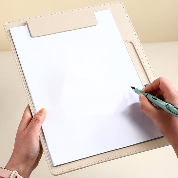 Konghyp Leather Folder Board, Notepad Writing Board, Business Contract Signature Pad, Menu Clip for Office Use, Multifunctional and Durable, Sturdy Plywood with Magnetic Fixations