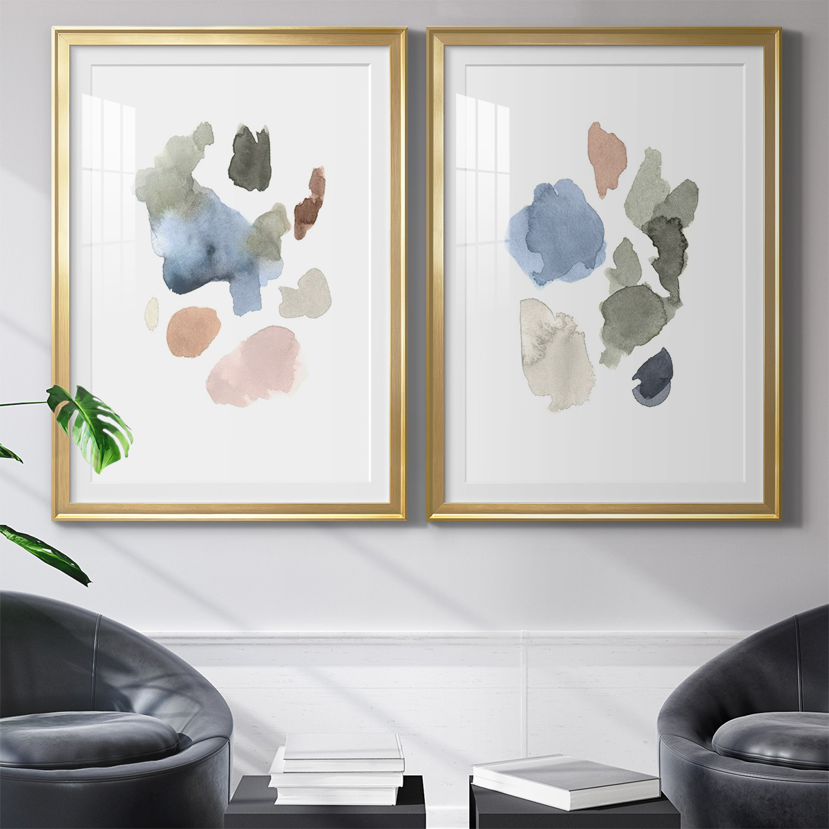 Wexford Home Fresh Start I Premium Framed Print, 22.5" x 30.5" - Ready to Hang, Gold (Set of 2)