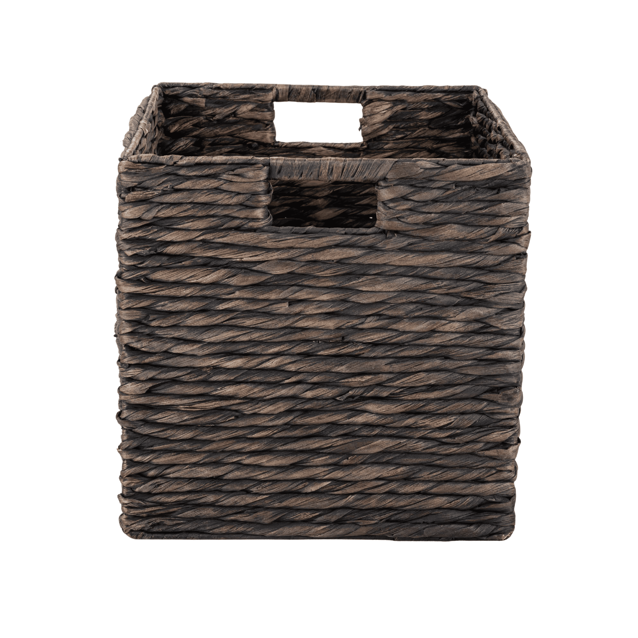 Better Homes & Gardens Collapsible Washed Water Hyacinth Cube Storage Bins, 2 Pack