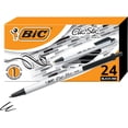 thumbnail image 1 of BIC Clic Stic Black Retractable Ballpoint Pens, Medium Point (1.0mm), 24-Count Pack, Round Barrel Design for Comfortable Writing (Color	Black,  Ink Color	Black), 1 of 3