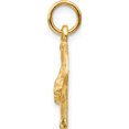 thumbnail image 3 of 14K Yellow Gold Diamond-Cut Horse Head In Horseshoe Charm (20 X 12) Made United States c556, 3 of 6