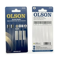 OLSON Jigsaw Blades, 5-Piece, 100mm 10TPI, T-Shank, Clean Straight Delicate Cuts in Wood (JG101B)