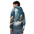thumbnail image 4 of Uemuo Surfing Guinea Pig for Men's Fashion Full-zip Hoodies & Sweatshirts with Kangaroo Pocket, Zip-up Hooded Sweatshirt, Moisture Wicking & Breathable-X-Large, 4 of 5