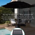 thumbnail image 5 of 10ft 3-Tier Solar Patio Umbrella, Outdoor Market Sun Shade for Balcony, Backyard, Deck, Poolside w/ 24 LED Lights, Tilt Adjustment, Easy Crank, 8 Ribs - Black, 5 of 5