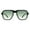 Green (Green), variant on Retro Style Sunglasses Square Keyhole Frame Unisex Fashion UV 400 Black, Black