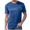 thumbnail image 3 of PNTUTB Round-Neck T-Shirt for Men Simple Print Basic Versatile Tops Casual Loose Comfortable Short-Sleeve T-Shirts with Pocket, 3 of 7