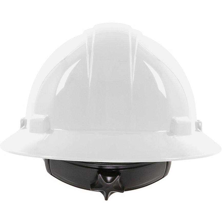 PIP Industries B3113466 Kilimanjaro Full Brim HDPE Shell 4 Point Nylon Webbing Cradle Ratchet Adjustment Hard Hat, White