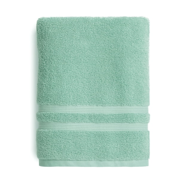 Mainstays Performance Solid Bath Towel, 30" x 54", Mint