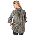 thumbnail image 2 of Roaman's Women's Plus Size Kate Long Sleeve Easy Cotton-Blend Button-Front Shirt, 2 of 6