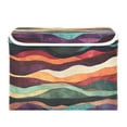 thumbnail image 7 of Yayeee Collapsible Cube Storage Bin with Lid Fabric Closet Decorative Basket with Handles, Artistic Desert Pattern, 7 of 7