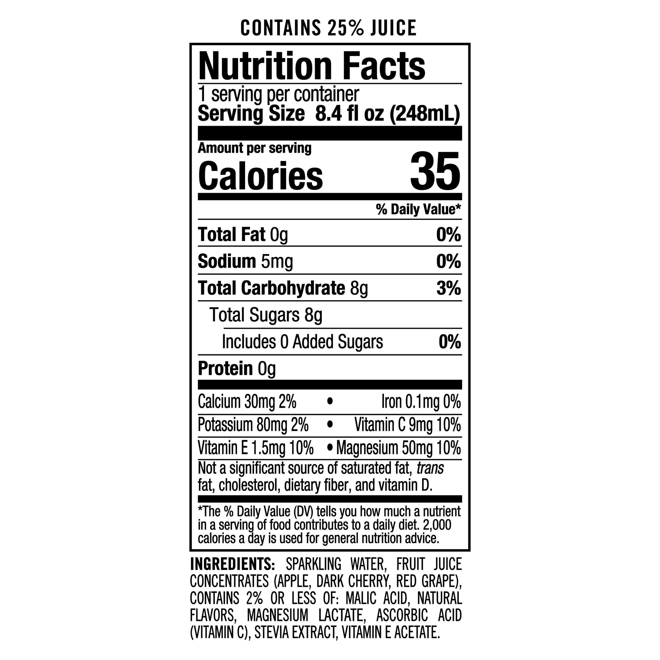 IZZE Thrive Black Cherry Apple with Magnesium, 8.4 oz can