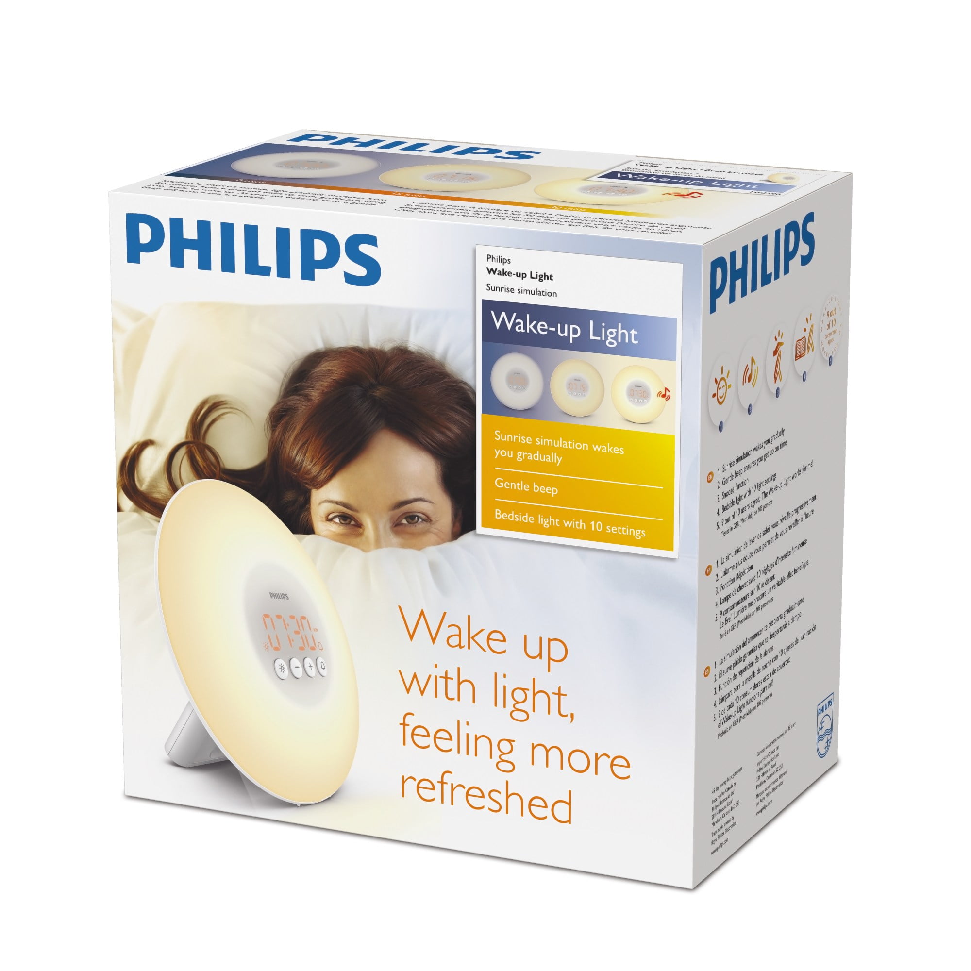 Verslaafd vooroordeel typist Philips Wake-Up Light, Sunrise Simulation, Bedside Lamp, Snooze Function,  HF3500/60 - Walmart.com