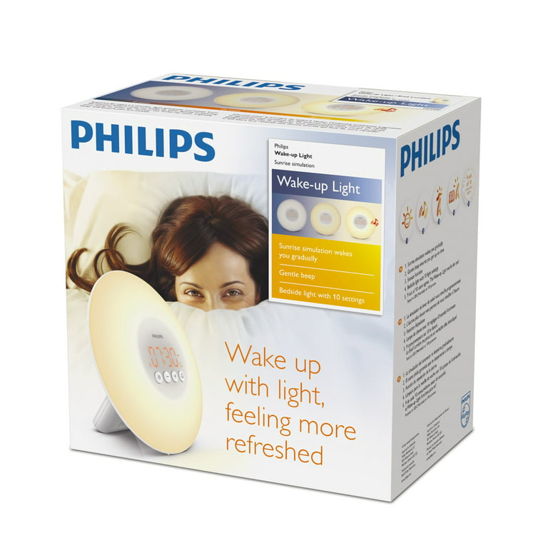 Philips Wake-Up Light, Sunrise Simulation, Bedside Lamp, Snooze Function, HF3500/60 -