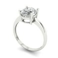 thumbnail image 2 of Solitaire Engagement Ring for Women - 2ct Simulated Diamond in 14K White Gold Promise Ring, 2 of 6