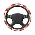 thumbnail image 6 of XMXT Watercolor Strawberry Pattern Steering Wheel Cover, Elastic Non-Slip Universal Fit Car Decor Accessories Protector for Auto SUV Trucks, 6 of 8