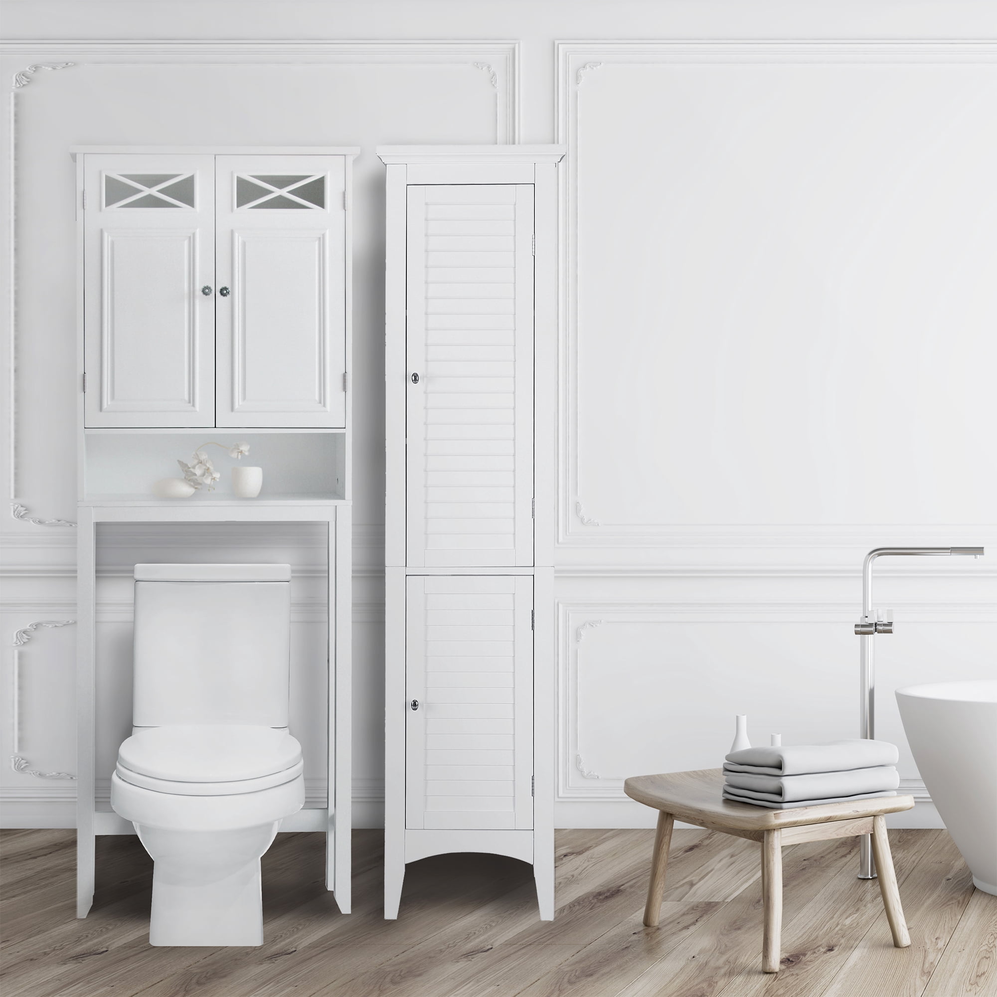 Prairie Over the Toilet Space Saving Etagere in White