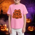thumbnail image 4 of NIEWTR Kid's Short Sleeved Halloween Bow Print T Shirt For Boys and Girls Fall Tee Dailywear Halloween T-Shirt,, 4 of 6