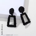 thumbnail image 4 of XINQIHANG Golden/Silver Raised Design Statement Earrings, 4 of 6