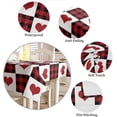 thumbnail image 5 of Valentine Tablecloth Rectangle/Oval Heart Red and Black Buffalo Plaid Table Cloth Outdoor Waterproof Tablecloths for Party Picnic Indoor Table Cover for Dining/Kitchen Home Decoration 60x84in, 5 of 6