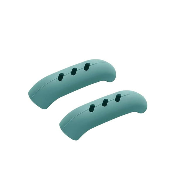 Toystoory Paquete de 2 soportes para ollas, cubierta de mango lateral para sartén de cocina de silicona, agarraderas para el hogar, funda para Cocina y Comedor Verde