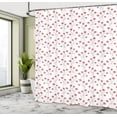 thumbnail image 4 of Ambesonne Floral Shower Curtain, Minimalist Leaves Flowers, 69"Wx84"L, Pale Ruby Almond Green, 4 of 4