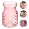 thumbnail image 3 of Pink Glass Vase for Flower Arrangement and Hydroponics Plants Creative Ornament for Storage, 3 of 8