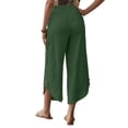 thumbnail image 5 of Dvprdro Loose Fit Capri Pants for Women Cotton Drawstring Elastic Waist Side Pockets Solid Summer Casual, 5 of 8