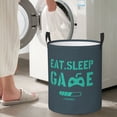 thumbnail image 5 of ZICANCN Laundry Basket Organizer, Game Slogan Design Print Green Collapsible Hamper for Bathroom Bedroom Laundry Room, Medium Size, 5 of 7