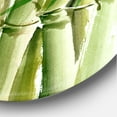thumbnail image 3 of Designart 'Detail of Dark Green Bamboo and Leaves II' Traditional Circle Metal Wall Art 29x29 - Disc of 29, 3 of 5