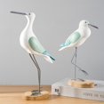 thumbnail image 2 of Figura de gaviota de madera, escultura rústica Vintage de pájaro marino, decoración náutica, 1 Juego, 2 of 5
