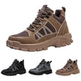 thumbnail image 4 of XIMIN Men Hiking Shoes Slip Resistant Safety Shoes Indestructible Construction Waterproof Trail Fashion Sneakers Breathable Lightweight Non-Slip Outdoor Walking Sports Shoes, 4 of 8