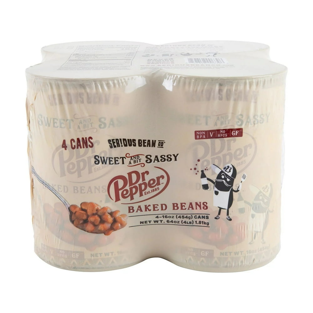 Serious Bean's Co. Dr. Pepper Baked Beans, 16 Ounce (Pack of 4