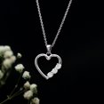 thumbnail image 6 of 0.25 CT Moissanite Heart Pendant for Women (D-VS1 Quality, Rosec Jewels), 14K White Gold, 6 of 8