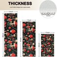 thumbnail image 4 of Red Mushroom Leaf Black Pattern Kitchen Rugs Sets Of 3,Kitchen Runner Rugs Non Skid Washable,Decorative Kitchen Floor Mats for Kitchen,Sink,Laundry,17"x30"+ 17"x47" + 17"x59", 4 of 6