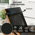thumbnail image 5 of Outsunny Larch Wood Lounge Chair, 4-Level Adjustable Tanning Chair, Full Flat Patio Lounger with Mesh Seat for Patio Beach, Black, 5 of 9