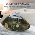 thumbnail image 4 of Yayeee Pillowcase Standard Size Set of 2 Satin Wrinkle Resistant Envelope Pillow Case, Brown Floral Rabbits Pattern, 4 of 8