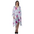 thumbnail image 2 of Moomaya Womens Georgette Short Beach Kaftan Beachwear Bikini Coverup Midi Dress, 2 of 6